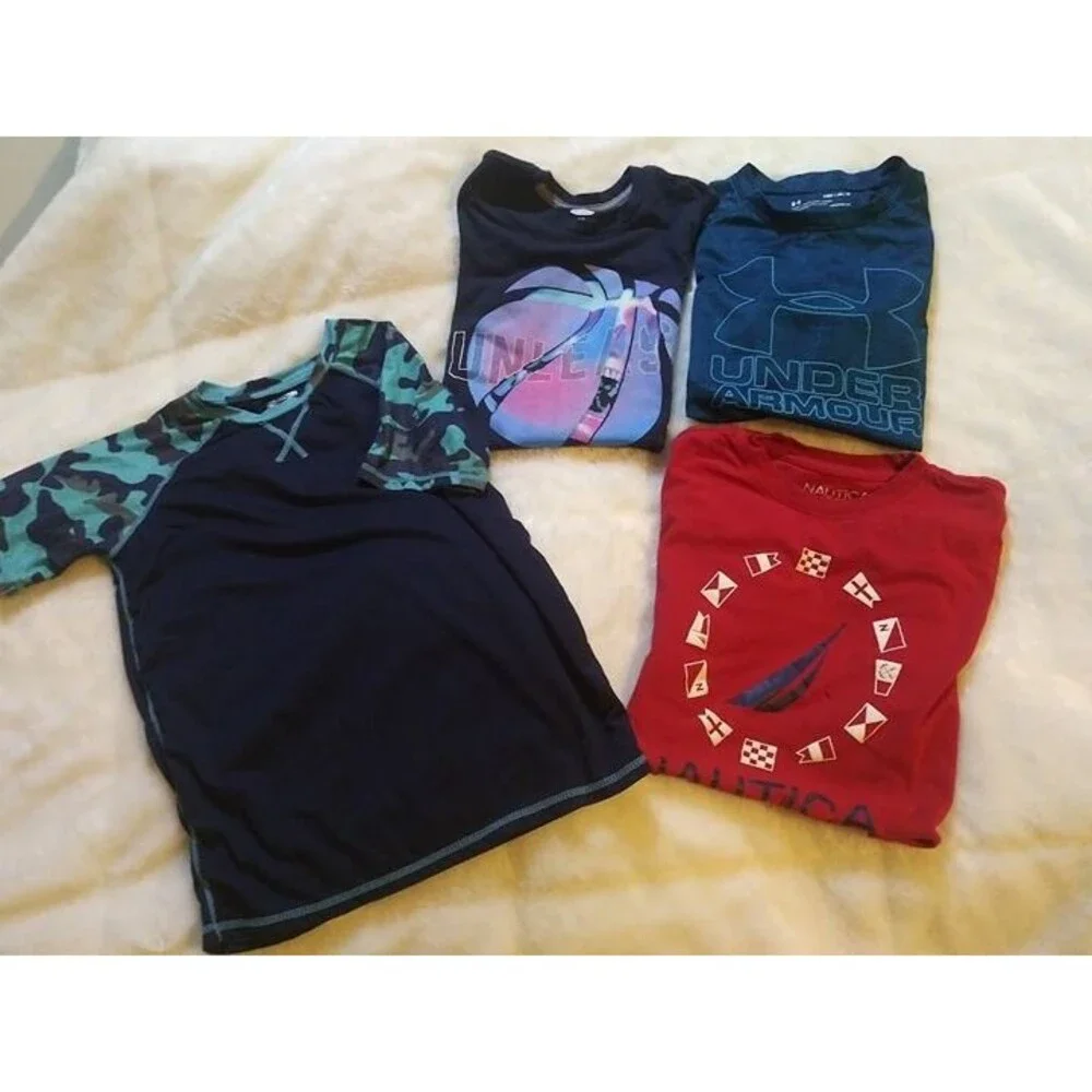 Under Armour, Nautica,& more Bundle 4 shirts–Size Medium(10–12#C